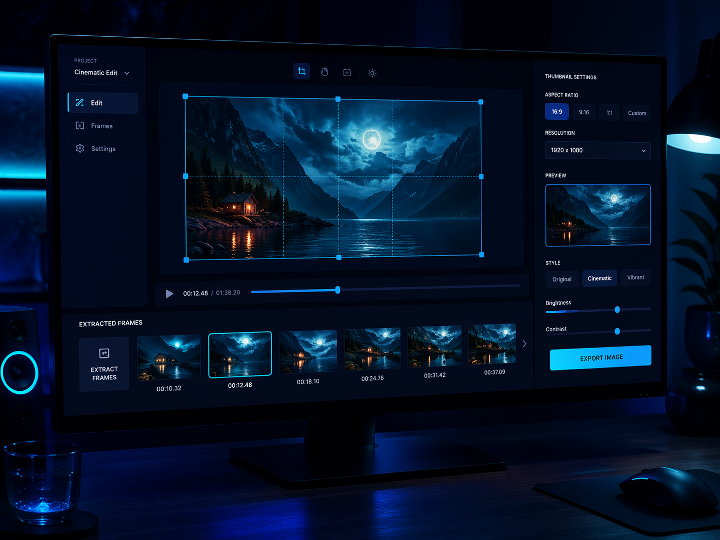Imagy cinematic interface preview